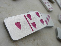 Dominoes with love and heart
