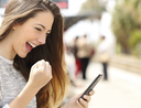 Woman using best tools for tracking reward miles