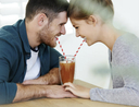 Couple enjoying delicious things made in a blender