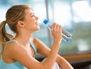woman drinking water