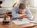 Man with financial problems