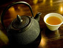 Teapot and mug of tea
