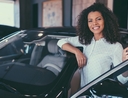 Woman refinancing her auto loan
