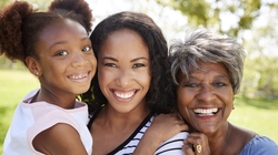 Woman part of the sandwich generation
