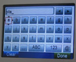 On-screen keypad (click for larger image)