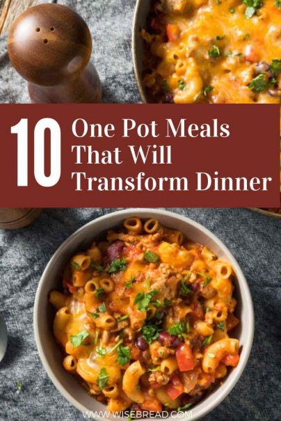 Do you want to cook one-pot meals? From lasagne, to Mac and cheese and more, we’ve got 10 one pot meal recipes for you to try! #onepot #potmeals #thriftyfood