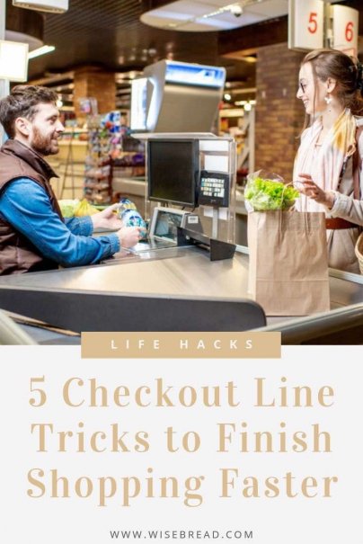Waiting in the checkout line can drive you crazy, but we’ve got some checkout line tricks and tips to help you pick the fastest line, so you can save your time! | #groceries #shoppingtips #lifehacks
