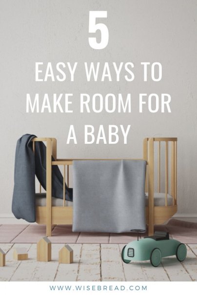 Making space for a new baby can be difficult, especially if there's hardly enough room for you and your partner. Fortunately, we’ve got some tips, hacks, tricks and ideas to help you create more space in your home! | #familyhome #organizationhacks #newparents #babyfriendly