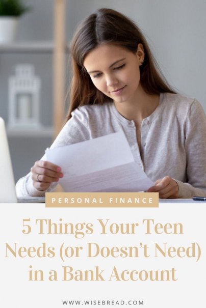 Want your teen to start learning the basic fundamentals of personal money management? As a teen's financial responsibilities increase, they will need to establish a savings account and a checking account. Here are 5 things every teen needs in a bank account. | #bankaccount #moneysaving #finances