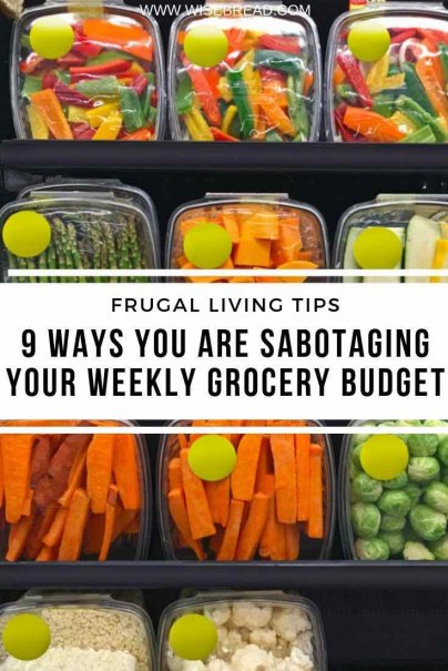 Do you keep sabotaging your grocery budget? We’ve got the tips on how to avoid the overspending trap we all tend to fall into so you can save money and keep your finances on track! | #frugal #groceries #moneysaving