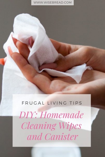 DIY Homemade Cleaning Wipes and Canister
