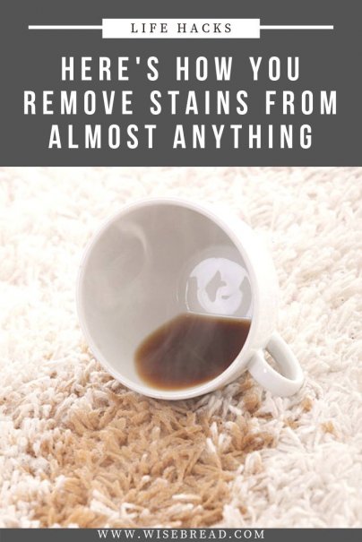Need to remove stains from clothes, or from your couch, carpet, or car seats? Wherever the stain is, we’ve got the stain removal tips and tricks for you. From baking soda to vinegar, or store bought products, we’ll help you! | #stainremoval #housekeeping #cleaningtips