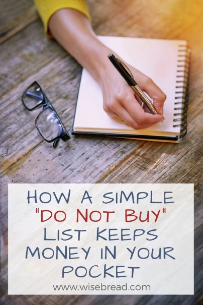 How a Simple "Do Not Buy" List Keeps Money in Your Pocket