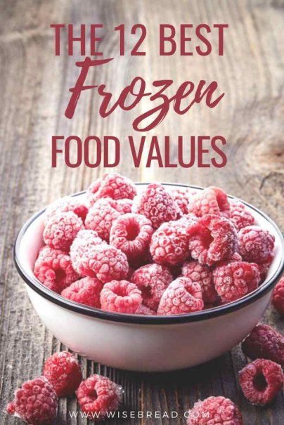 Want to be frugal and save money on your groceries? Many items are simply cheaper frozen, and many others offer real value because of their ease and longevity. Check out these 12 foods that you should buy frozen. | #frozenfood #frugalfood #frugalliving