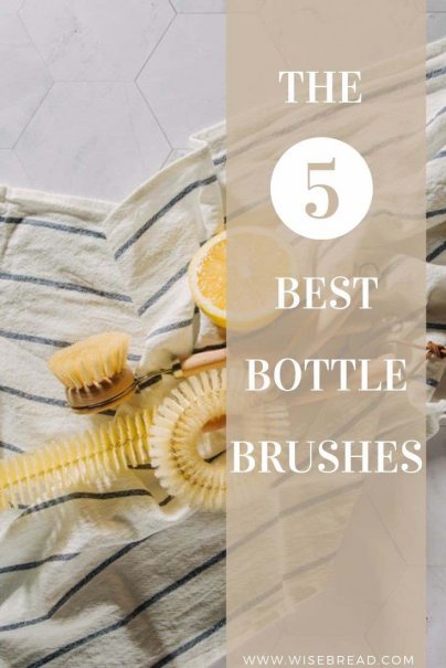 Washing and sanitizing bottles to reuse can be a chore. But luckily there are some great dish washing brushes that can make it a quick and easy task! Whether you want to clean a baby bottle, water bottles, or other narrow drinking vessels, we’ve got the 5 best bottle brushes! | #househacks #cleaningtips #dishwashing