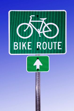 bike route traffic sign