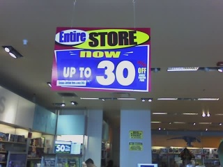 Discovery Store sale sign