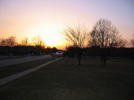 Sunset at Kaufman Lake Park