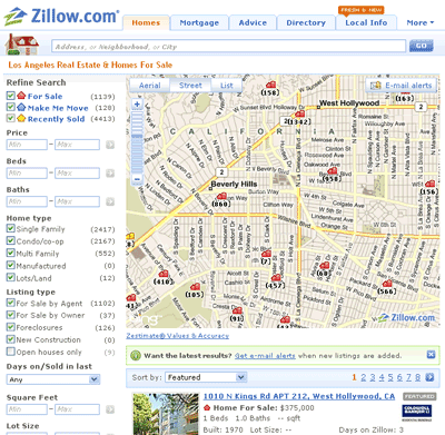 Zillow provides real estate info previously only available to real estate agents